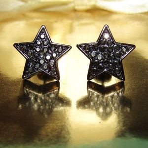 Steel color cubic zircornia earrings